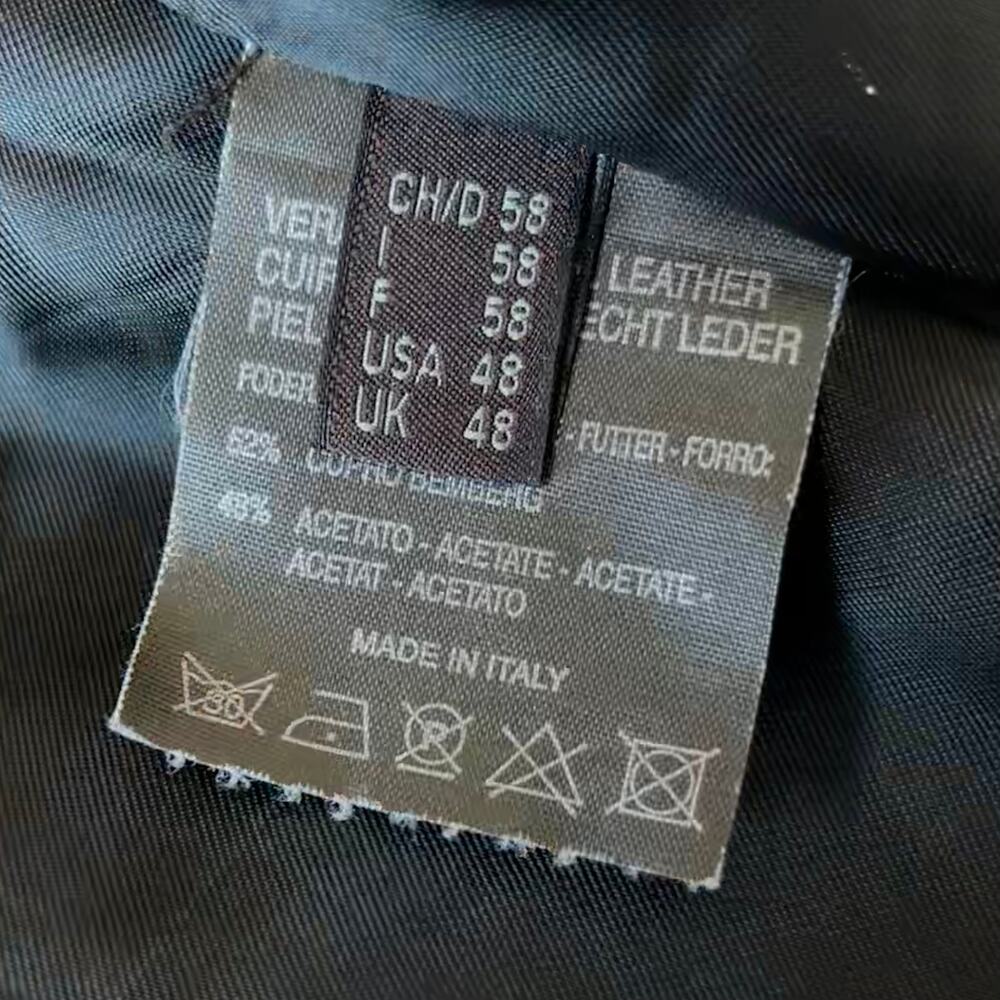 Bruno Magli Leather Bomber Jacket - Picture 9 of 11